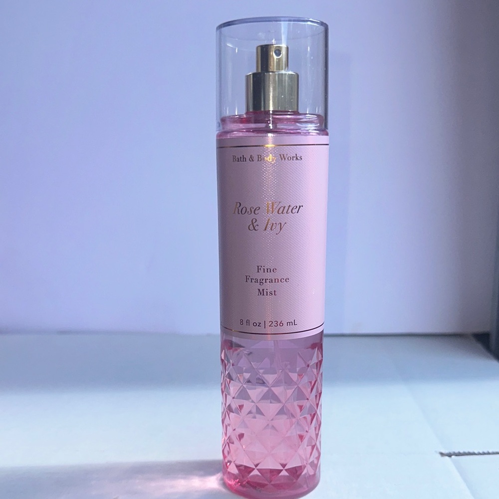 Bath & Body Works Rose Water & Ivy Fine Fragrance Mist - Pink and Gold
